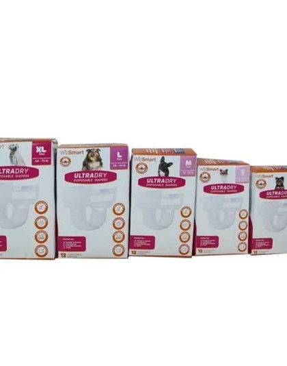 White - WizSmart UltraDry Disposable Diapers  - Large