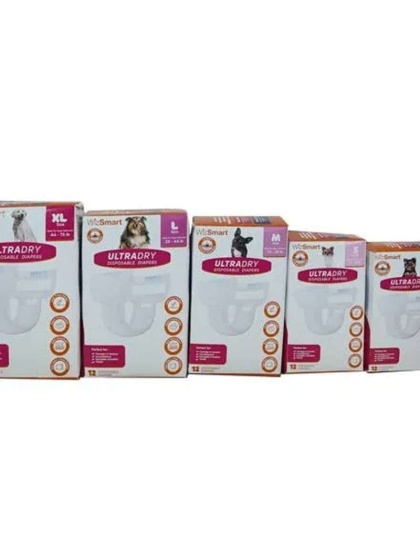 White - WizSmart UltraDry Disposable Diapers  - Small