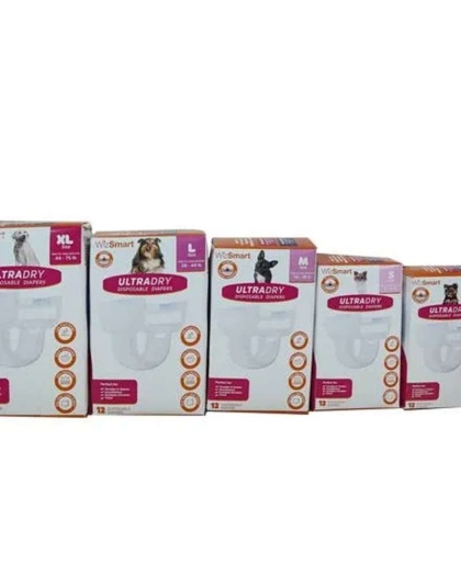 White - WizSmart UltraDry Disposable Diapers  - XS