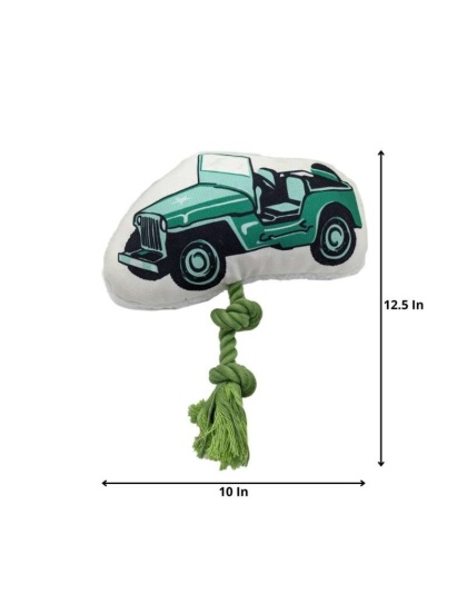 Military Jeep Plush Dog Toy