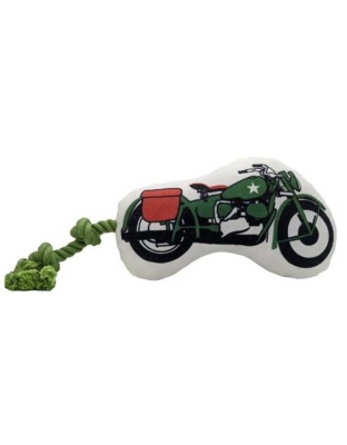 Military Motorcycle Plush Dog Toy