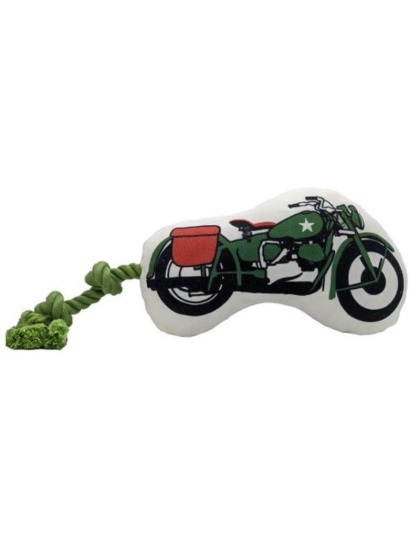 Military Motorcycle Plush Dog Toy