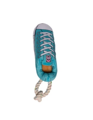 Squeaking Comfort Plush Sneaker Dog Toy - Blue