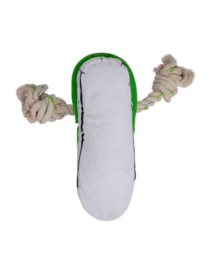 Squeaking Comfort Plush Sneaker Dog Toy - Green
