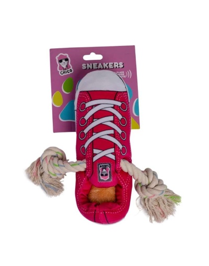 Squeaking Comfort Plush Sneaker Dog Toy - Pink
