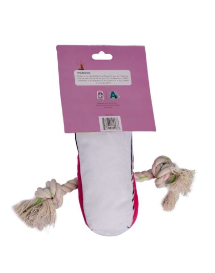 Squeaking Comfort Plush Sneaker Dog Toy - Pink