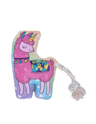 Llama Crinkle and Squeaky Plush Dog Toy