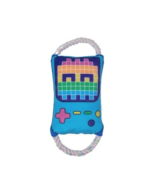 Retro Gamer Crinkle and Squeaky Plush Dog Toy