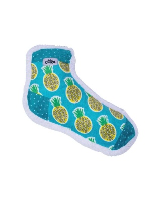 Squeaking Pineapple Comfort Plush Sock Dog Toy