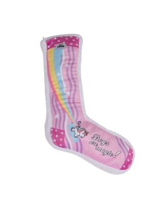 Squeaking Unicorn Comfort Plush Sock Dog Toy