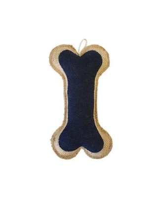 Leather Jute Bone Pillow Toy