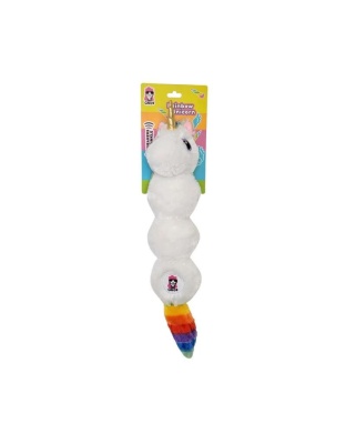 Magical Rainbow Unicorn Squeaking Plush Dog Toy