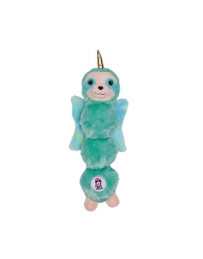 Mint Sloth Skinny Squeaking Plush Dog Toy