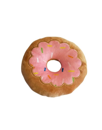 Chocolate & Strawberry - Interactive Donut Plush Dog Toy Set