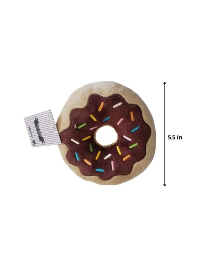 Chocolate & Strawberry - Interactive Donut Plush Dog Toy Set