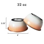 Coral Peach - DUROBOLZ Ombre Deep Bowl with Rubber Bottom - 16 oz