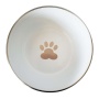 DUROBOLZ Deep Bowl with Rubber Bottom and Paw Print - 32 oz