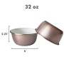 DUROBOLZ Deep Bowl with Rubber Bottom and Paw Print - 32 oz