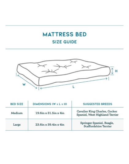 Waikiki Eco-Fabric Mattress Dog Bed - Medium