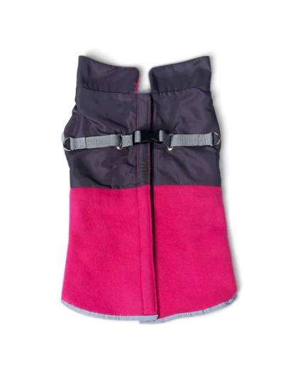 Fuschia - 2-in-1 Travel Dog Vest With Built In Harness - Small