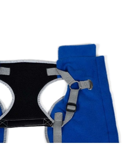 Royal Blue - 2-in-1 Travel Dog Vest With Built In Harness - Medium