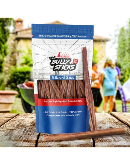 All-Natural Beef Bully Stick Dog Treats - 12" Standard