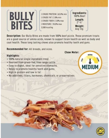 All-Natural Bully Bites/ Nuggets 2 - 4 Inch.