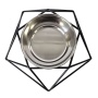 24 oz - Modern Geo Black Elevated Single Dog Feeder