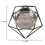 24 oz - Modern Geo Black Elevated Single Dog Feeder