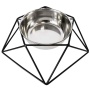40 oz - Modern Geo Black Elevated Single Dog Feeder
