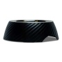 Black - Twill Round Melamine Stainless Steel Dog Bowl  - Large (24 oz)