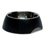 Black - Twill Round Melamine Stainless Steel Dog Bowl  - Medium (12 oz)