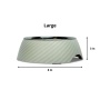 White Swan - Twill Round Melamine Stainless Steel Dog Bowl  - Large (24 oz)