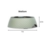 White Swan - Twill Round Melamine Stainless Steel Dog Bowl  - Medium (12 oz)