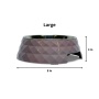 Wood Rose - Diamond Melamine Stainless Steel Dog Bowl  - Large (24 oz)