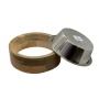 Stainless Steel Dog Bowl with Cylindrical Mango Wood Holder - 1 Pint