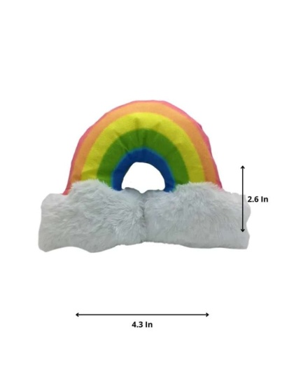 Magical Rainbow Plush Dog Toy