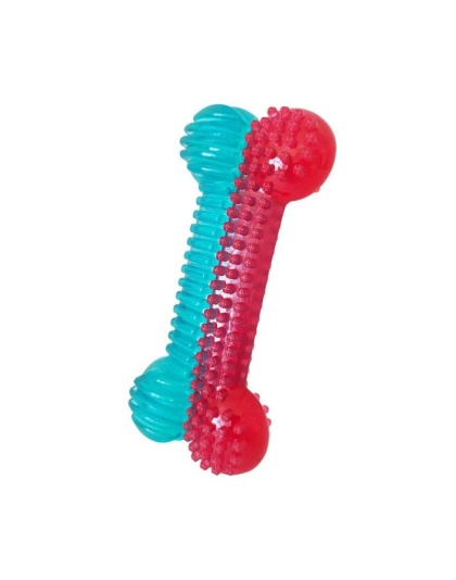 Textured Rubber Bone Dog Chew Toy