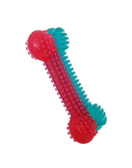 Textured Rubber Bone Dog Chew Toy