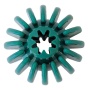 Interactive Ribbed Dog Treat Ball