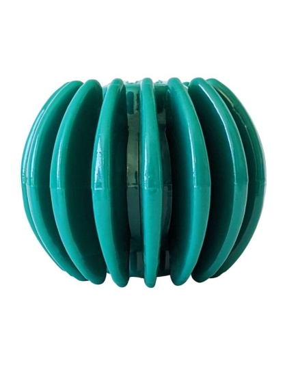 Interactive Ribbed Dog Treat Ball