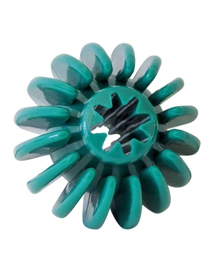 Interactive Ribbed Dog Treat Ball