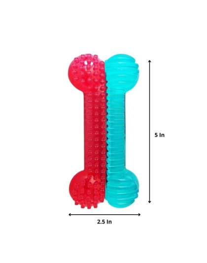 Textured Rubber Bone Dog Chew Toy