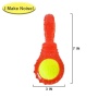 Boomerang, 3-Bone Squeaker, Orange Squeaker - Tennis Ball Dog Toy Variety Pack
