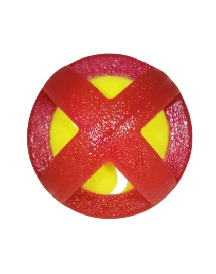 Red - TPR Coated Dog Agility Tennis Ball - Large (3.5")