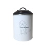 Black & White Pet Food & Treat Storage Canisters