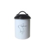 Black & White Pet Food & Treat Storage Canisters