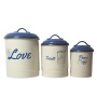 French Blue Pet Food & Treat Storage Canisters