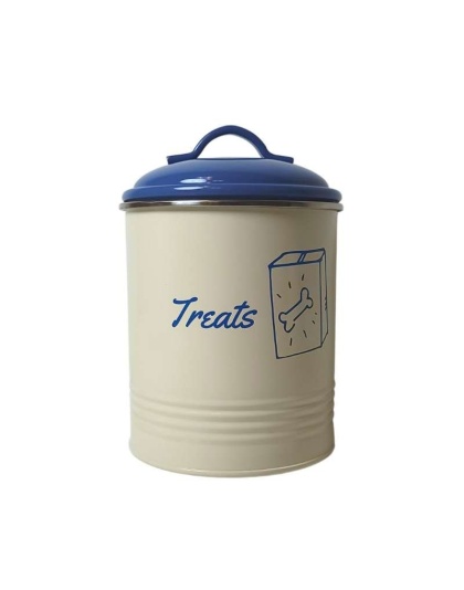 French Blue Pet Food & Treat Storage Canisters