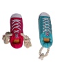 Pink and Blue - Squeaking Comfort Plush Sneaker Dog Toy Set